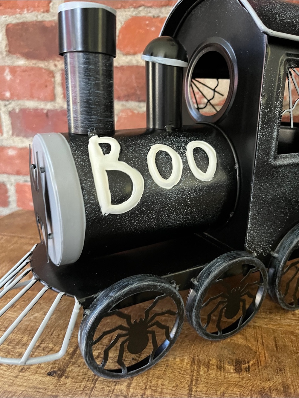 Martha Stewart Black "Boo" Halloween Train Candy Holder - Picture 9 of 16
